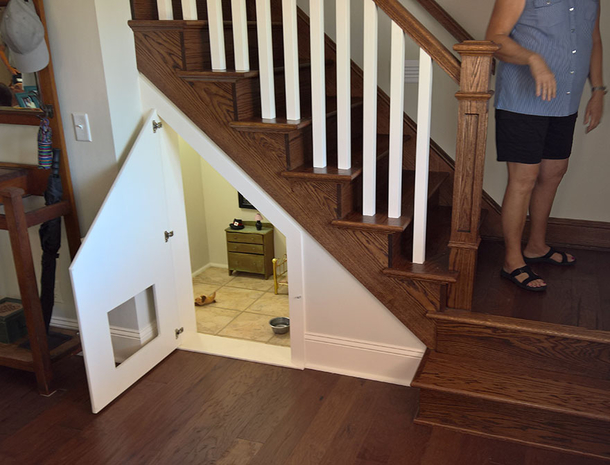 Woman Built Her Dog A Bedroom Under The Stairs The Results