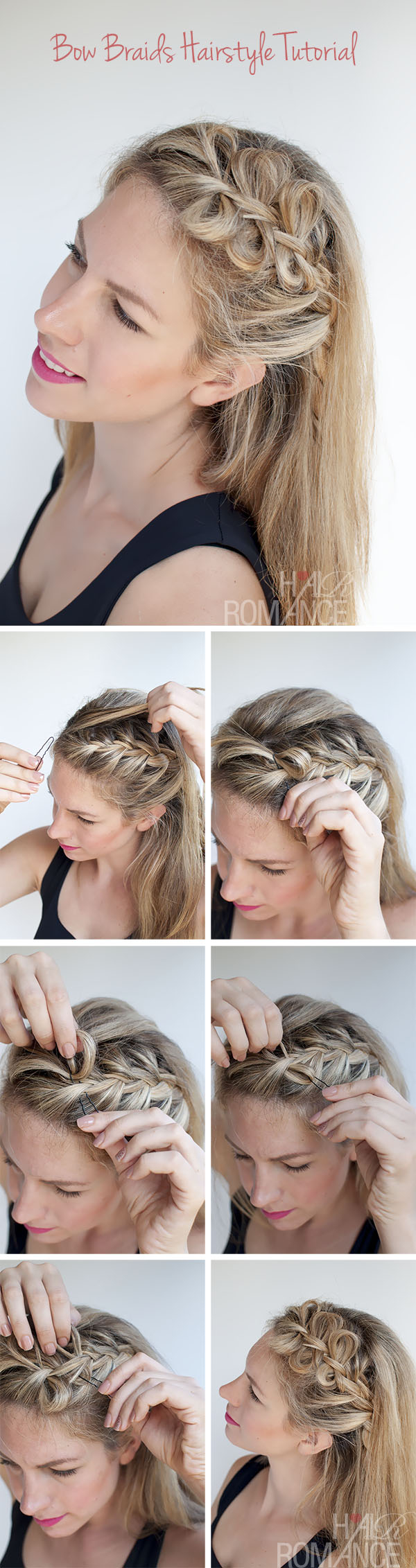 Bows Braid Hairstyle Tutoril Pictures, Photos, and Images for Facebook,  Tumblr, Pinterest, and Twitter, image size:600x2263