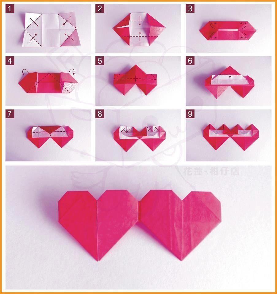 Origami Heart Basket, image size:903x960