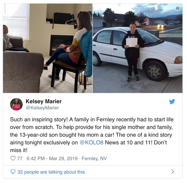 13 Year Old Gives Up His Xbox Does Work In The Yard To Purchase Car For His Single Mother