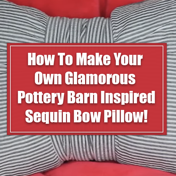 sequin bow pillow