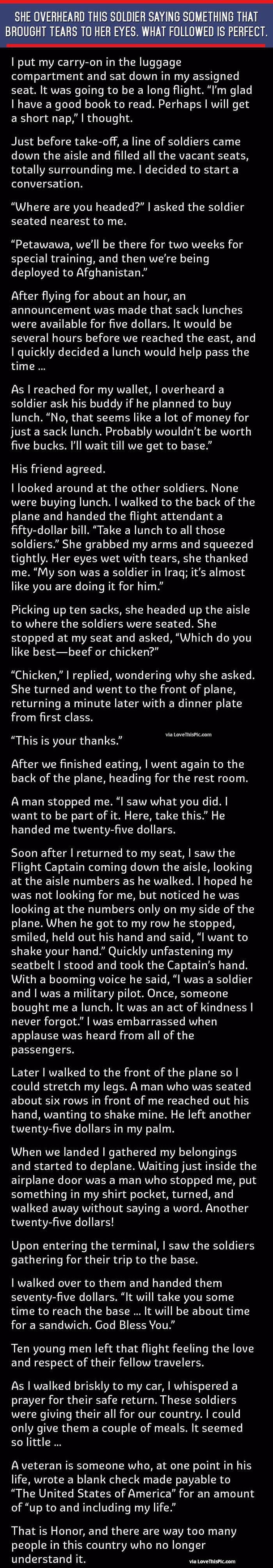 She Overheard This Soldier Saying Something That Brought Tears To Her Eyes But What Followed Is Perfect brought tears to her eyes but